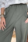 Made in Italy Lagenlook Shelby Cocoon Pant Deep Khaki